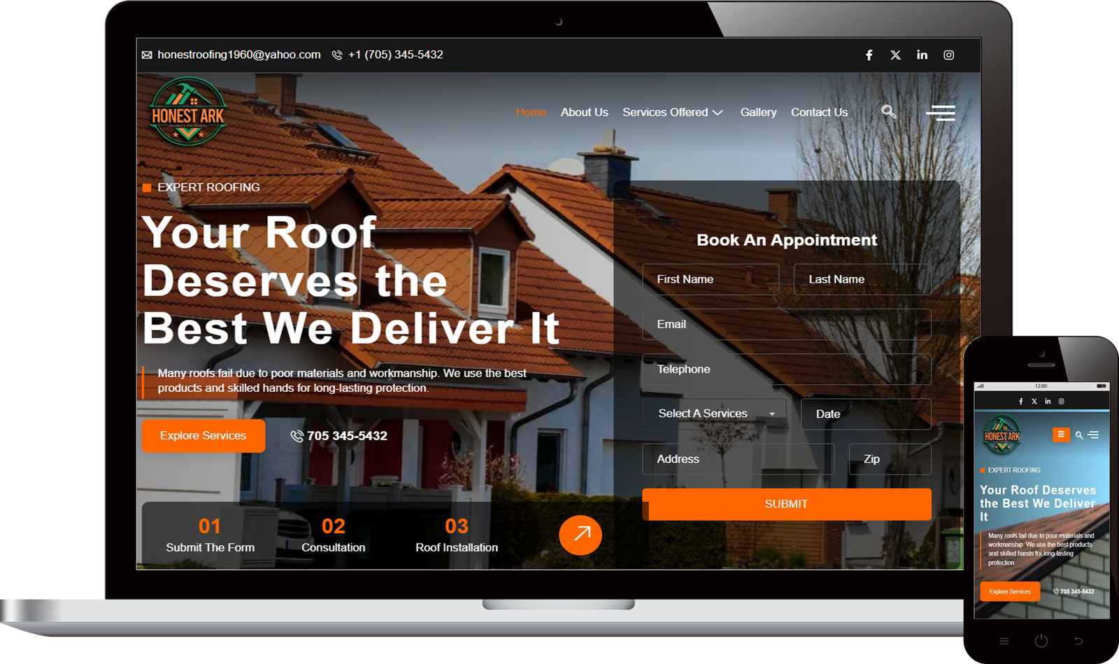 Roofing Website Design